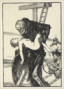 死よりも残酷で、エドマンドJ.サリバンのパブ「カイザーのガーランド」のイラスト。 1916 作： Edmund Joseph Sullivan
